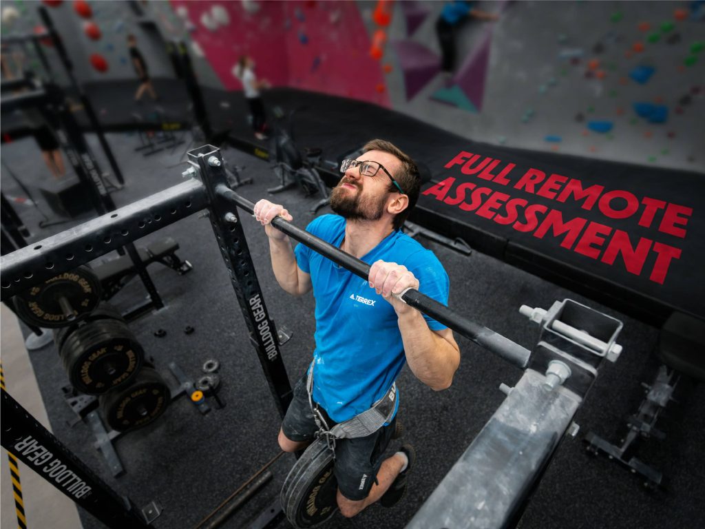 Will Bosi completing max pull-ups for Lattice Assessment.