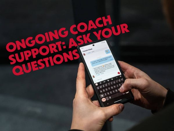 Chatting to your 1:1 coach via the Lattice Training app on a Flexibility Training Plan.