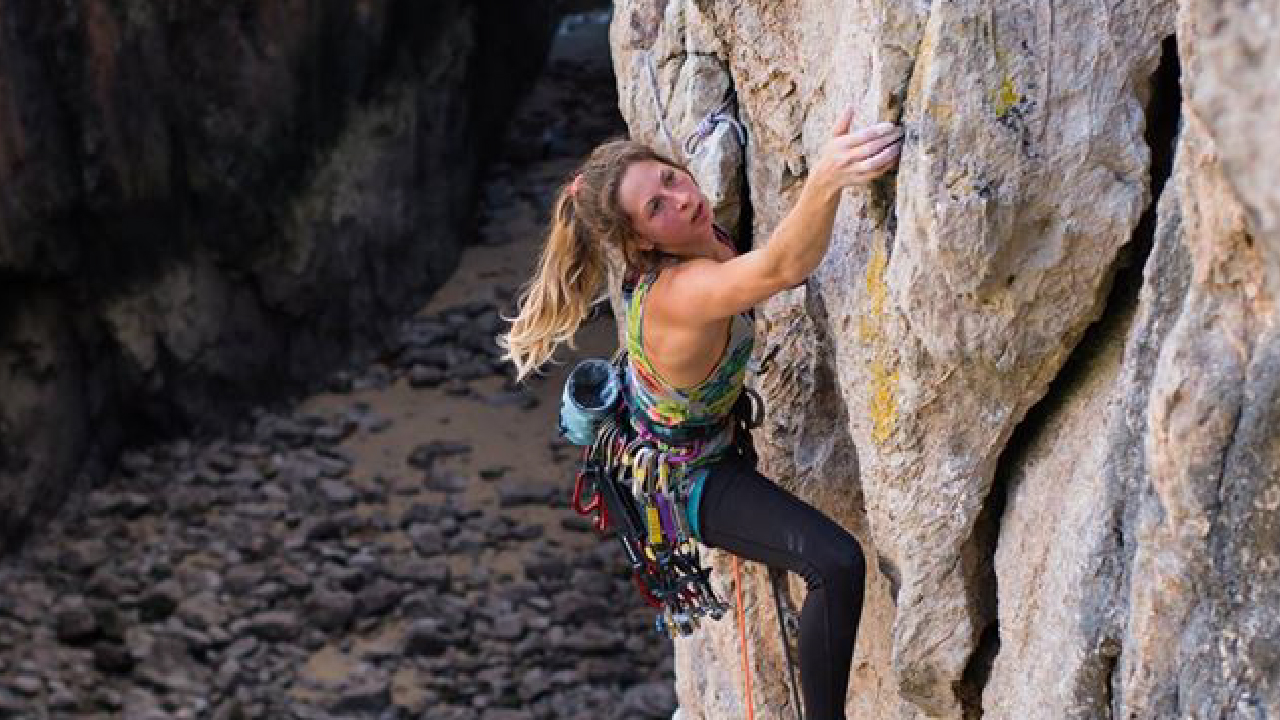 Rhos climbing outdoors