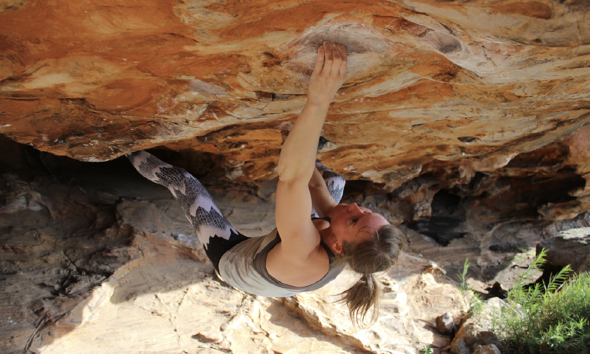 Lattice Training Coach Ella Bouldering harder than 7a