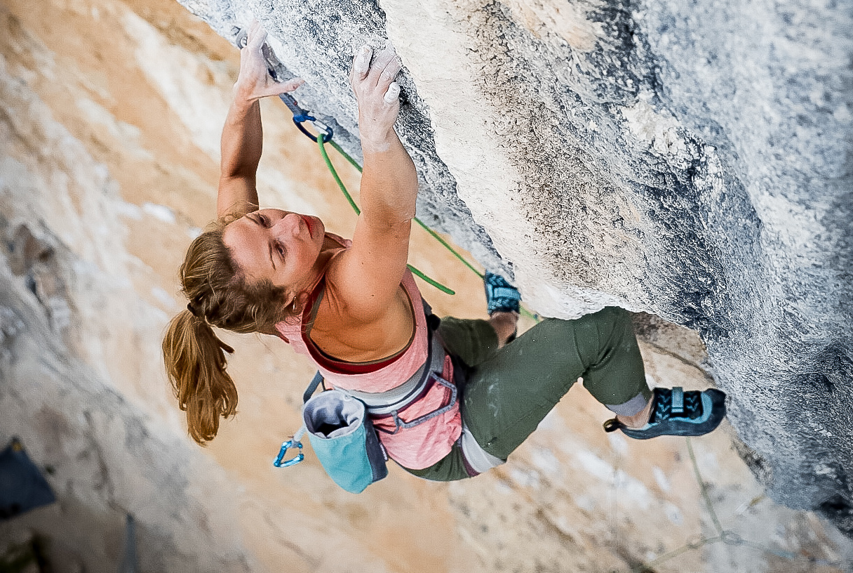 Maddy Cope route climbing