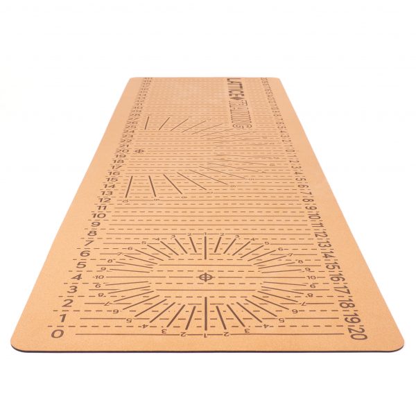 Flex Mat: a cork yoga mat, Front Angle