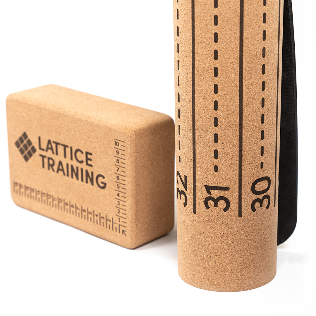 Lattice flex mat and block for assessing and progressing climbing flexibility