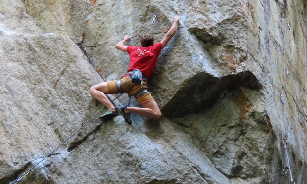 Climbing outdoors