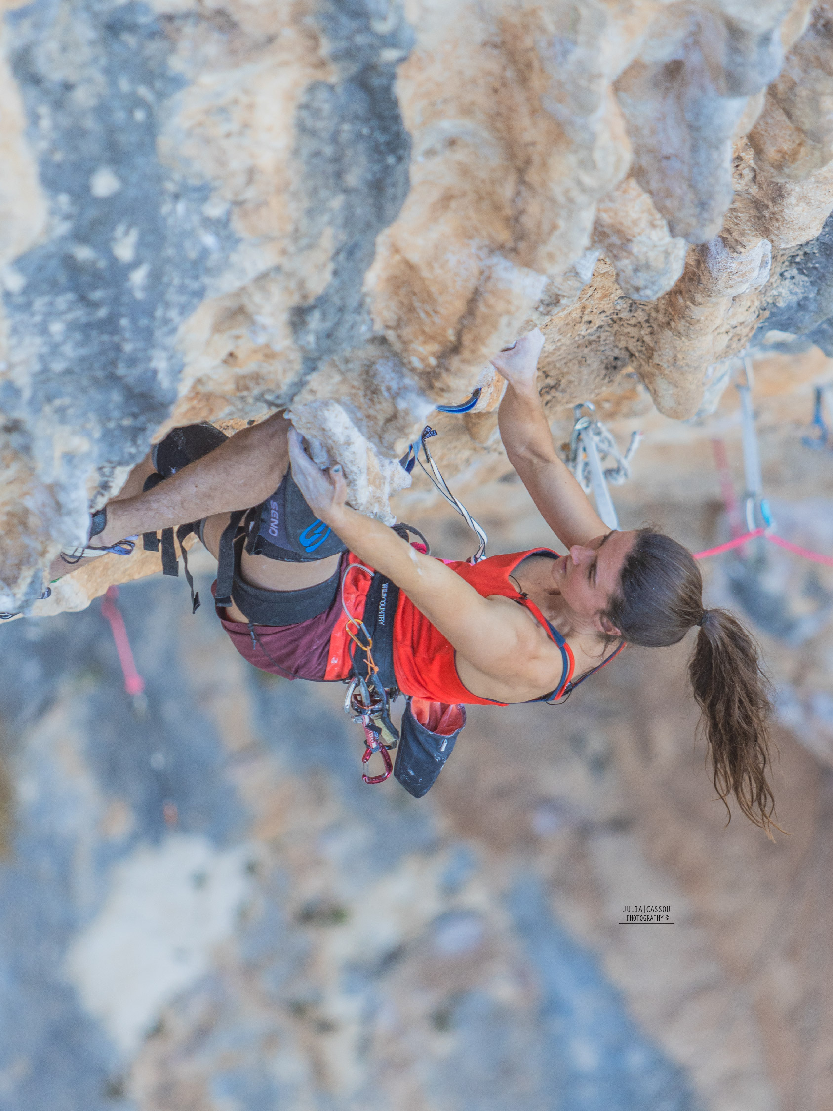 Bronwyn Hodgins has clipped the chains of La Rubia (8c+/5.14c)