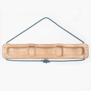 MXEdge switch portable hangboard lifting edge on a grey background made from wood