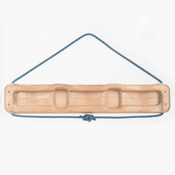 MXEdge switch portable hangboard lifting edge on a grey background made from wood